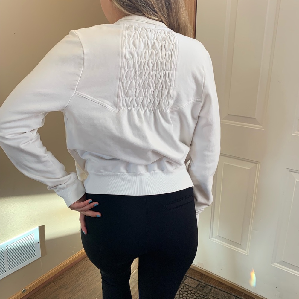 XCVI white zip-up sweatshirt - Picture 2 of 5